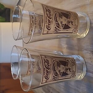 Vintage Coca Cola Glasses - Set Of 4